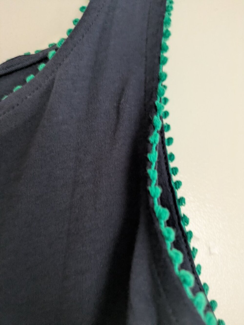 J Crew Feather jersey tank top with contrast trim Small